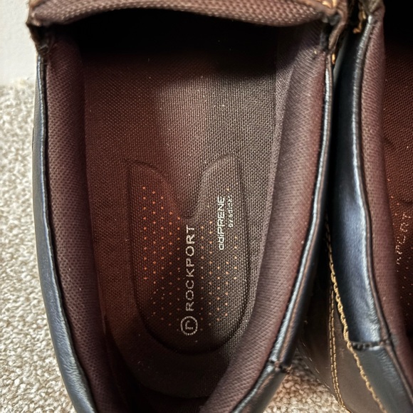 Rockport Men’s Leather Loafers Brown EUC Size 14 W - Picture 7 of 12